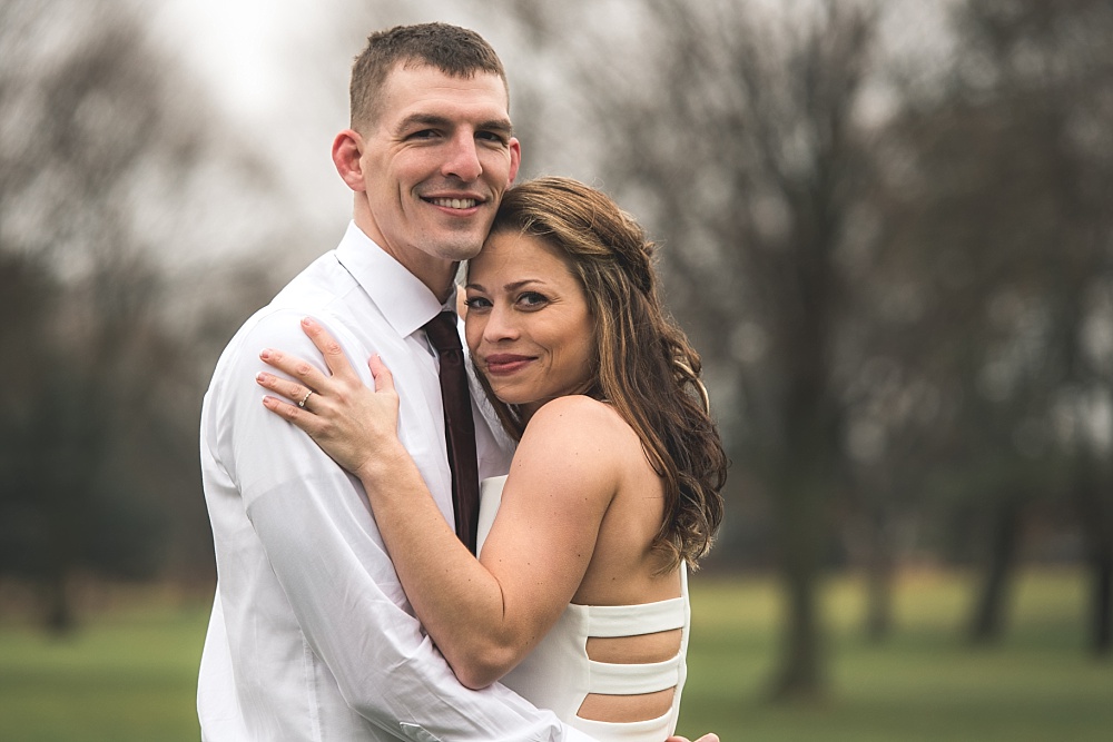 Sarah and Thomas winter wedding at Christiana Creek Golf Course in Elkhart Indiana